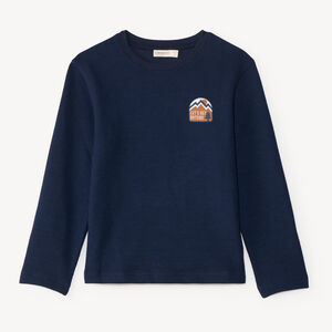T-shirt manches longues garçon texturé fantaisie 