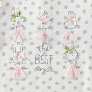 Robe manches longues effet 2 en 1 à pois et tulle doublé 