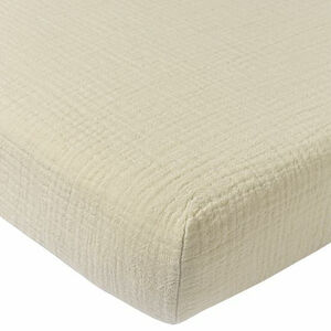 Drap-housse mousseline prélavée - Soft Sand - 70x140 cm 