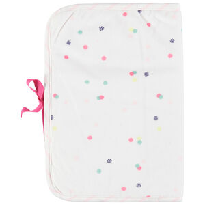 Protège carnet de santé en jersey avec souris brodée 