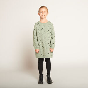 Robe molleton imprimé étoiles fille 
