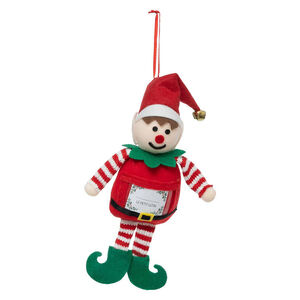 Lutin décoratif 20cm avec étiquette Garçon 