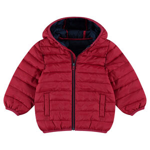 Doudoune light* imperméable à capuche avec sac de rangement imprimé 