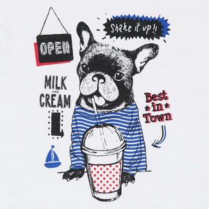 Tee-shirt en jersey avec print Bouledogue français 