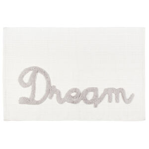 Tapis en coton avec inscription en sherpa 