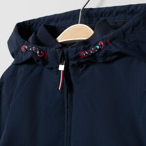 Coupe-vent à capuche tricolore doublé mesh 