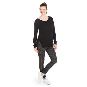 Pantalon de grossesse en maille twistée avec détails dorés 