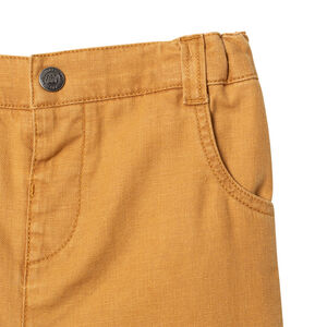 Pantalon en coton et lin uni 