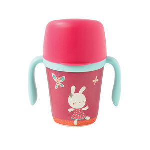 Gobelet d'apprentissage en bamboo - Rose 