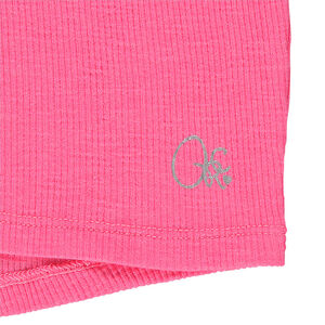 Tee-shirt court manches courtes côtelé 