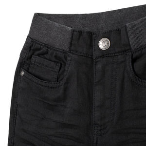 Pantalon en toile à croisillons et taille élastiquée 