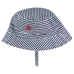Bob rayé style marin avec motif brodé 