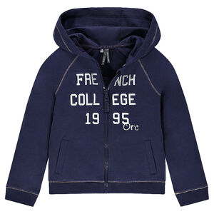 Gilet zippé à capuche en molleton 