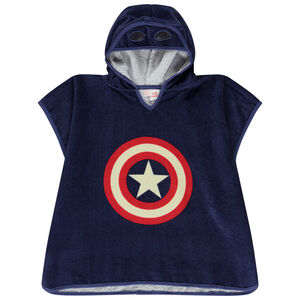 Poncho de bain ludique Captain America Marvel garçon 