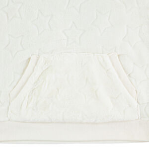 Sweat à capuche en sherpa avec motif en relief 