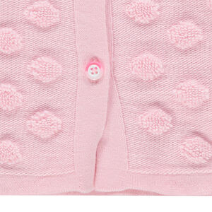 Gilet en tricot à pois reliefés en jacquard éponge 