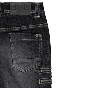 Junior - Jeans effet used et crinkle avec zip fantaisie 