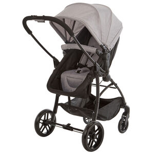 Poussette trio combinée avec siège-auto et couffin gris chiné/noir 