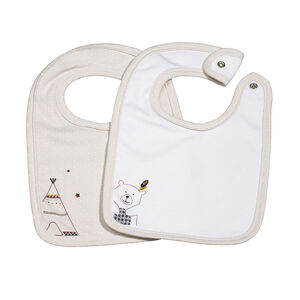 Lot de 2 bavoirs en jersey Timouki 