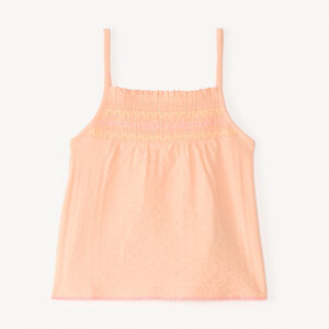 Débardeur en maille avec élastique smocké fille 