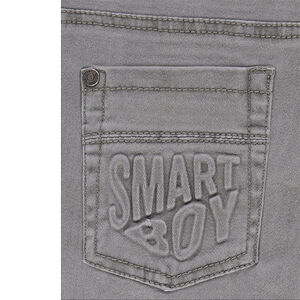 Pantalon effet crinkle avec poche à inscription reliéfée 