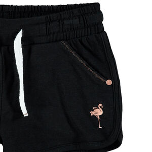 Short en jersey avec flamant rose printé 