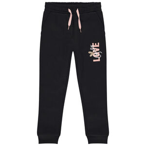 Pantalon de jogging uni avec print fantaisie fille 