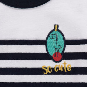 Marinière en jersey avec badge patché 