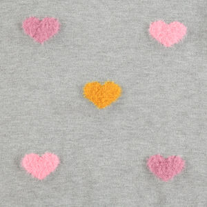 Pull en tricot uni avec motif fantaisie 