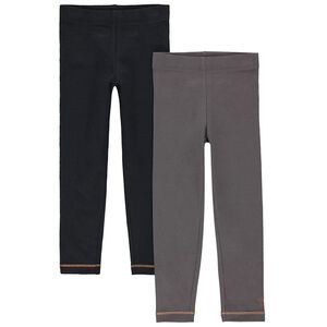 Lot de 2 leggings en jersey avec print fantaisie 