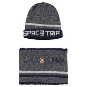 Junior - Ensemble bonnet doublé polaire et snood doublé sherpa 