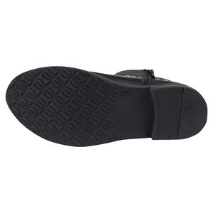 Bottines en cuir avec chaîne, rivets et lanières en cuir suédé 