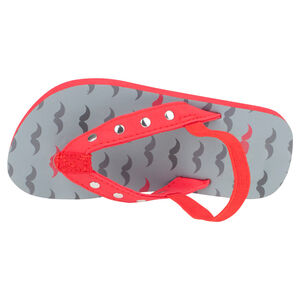 Tongs imprimées moustaches avec clous fantaisie 