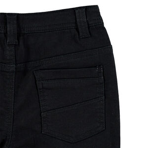 Junior - Pantalon en toile uni avec jeu de surpiqûres sur les jambes 