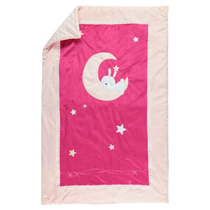 Edredon bi-matière avec print et broderies 