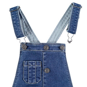 Junior - Salopette en jeans effet used doublée jersey 