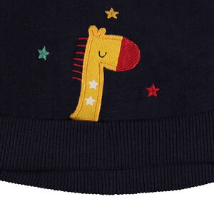 Bonnet en jersey avec girafe brodée 