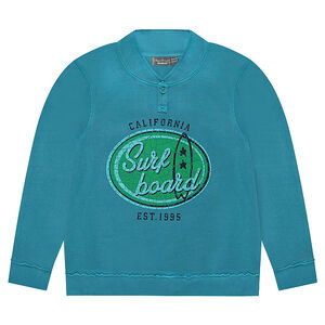 Junior - Sweat en molleton avec surf printé devant 