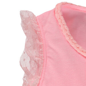 Robe manches courtes volantée en tulle 