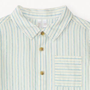 Chemise manches courtes à rayures pour bébé garçon 