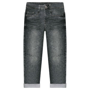 Jeans en molleton effet used et crinkle 