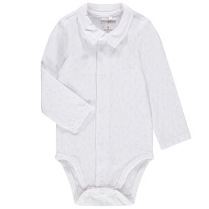 Body manches longues en coton imprimé all-over 