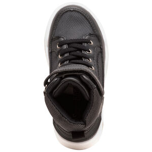 Baskets montantes à lacets élastiqués et scratch 