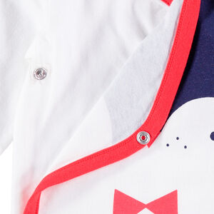 Lot de 2 bodies manches longues esprit Noël imprimé all-over / print pingouin 