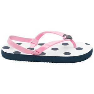 Tongs imprimé pois et badge Minnie Disney fille avec lanière selon l'âge 