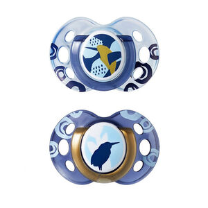 Lot de 2 sucettes Moda en silicone 18-36 mois 