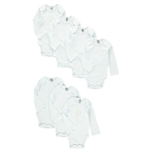 Lot de 7 bodies fantaisie avec ouverture adaptée à l'âge 