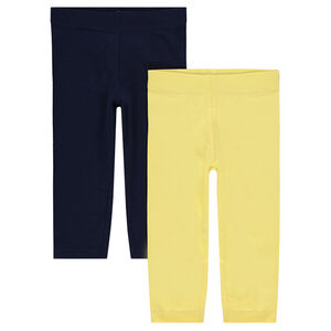 Lot de 2 leggings unis avec logo printé 