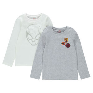 Lot de 2 maillots de corps avec prints et badges Marvel Spiderman 