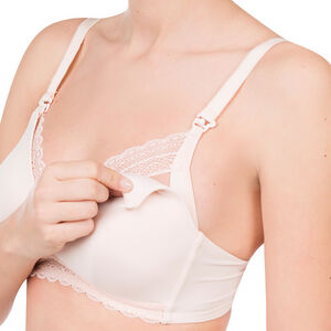 Soutien-gorge de grossesse et d'allaitement moulé avec dentelle 